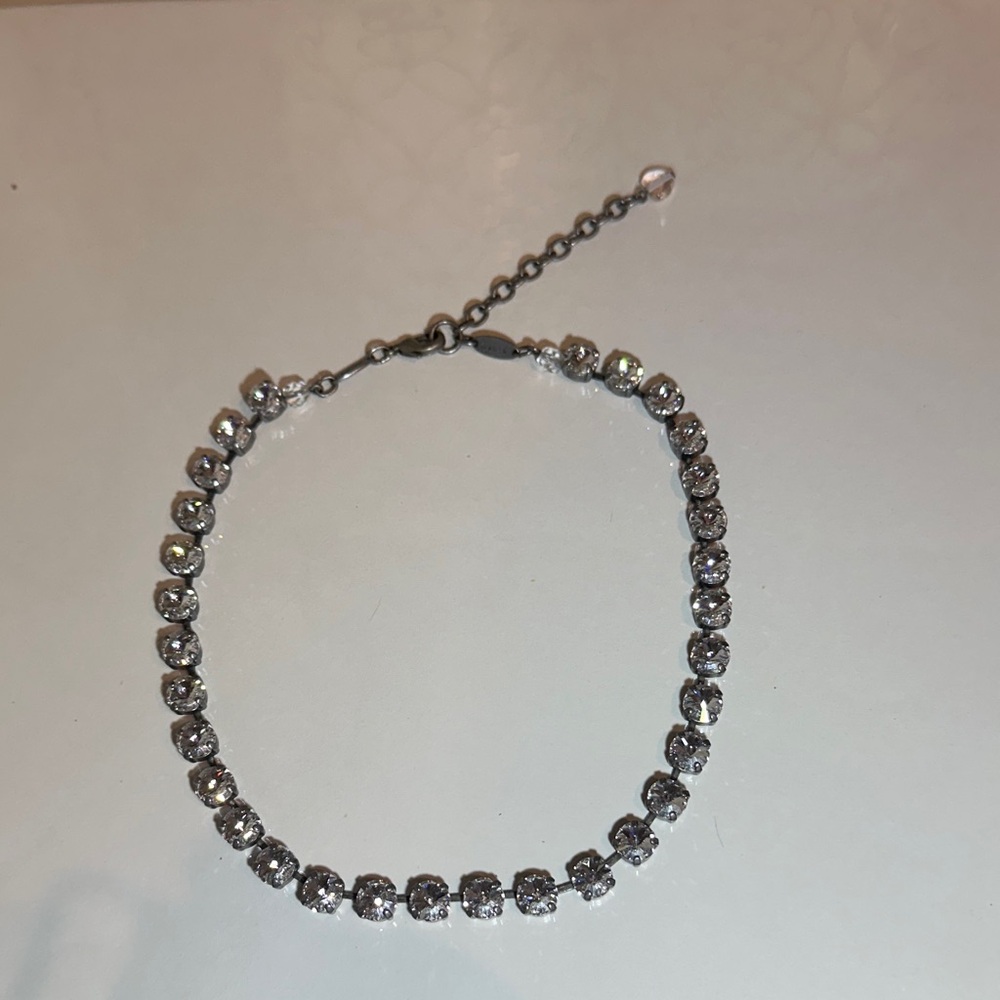Sabika Silver Necklace with Sparkling Accents